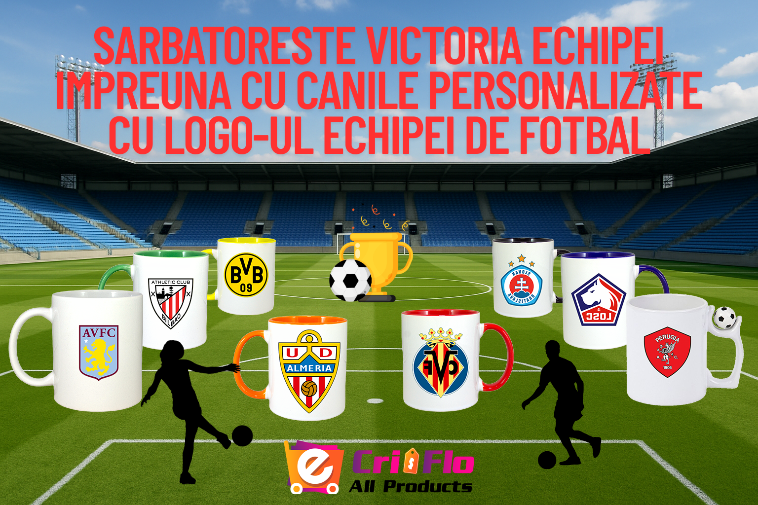 CANI PERSONALIZATE CU SIGLA LOGOUL ECHIPELOR DE FOTBAL FIFA